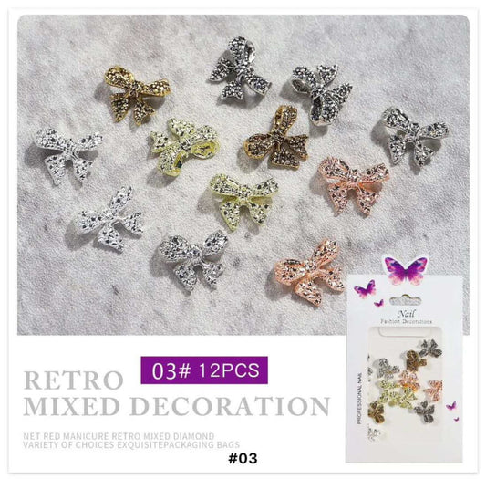 Nail Charm Bow Mix Color 12pcs/Bag Beyond Beauty Page