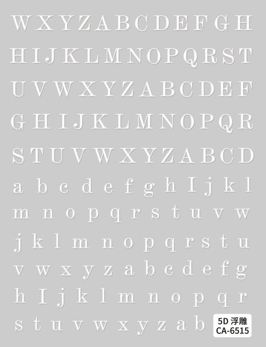 Nail Sticker White Capital Letter #5DCA6515 Premier Nail Supply