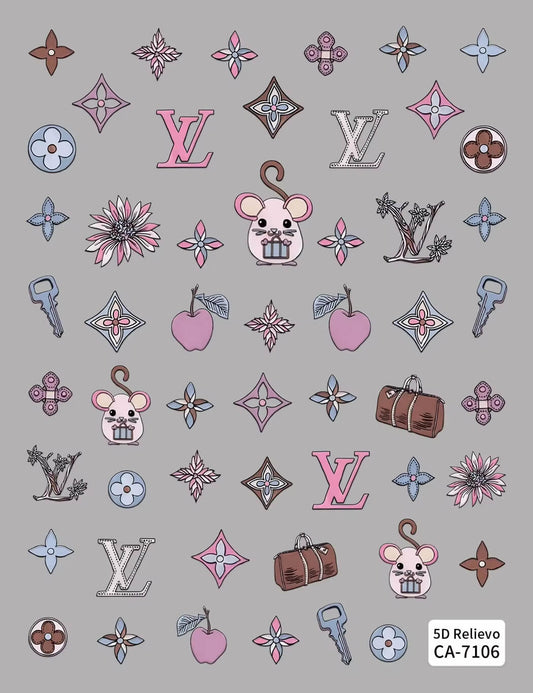 Nail Sticker 5D-Embossed Letter #5DCA7106 Premier Nail Supply