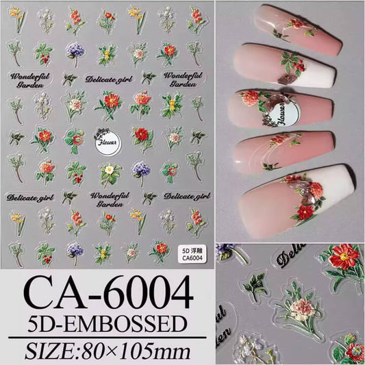 Nail Sticker Wonderful Garden Flower #5DCA6004 Premier Nail Supply