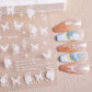 Nail Sticker White Rose with Butterfly #DH724 Premier Nail Supply