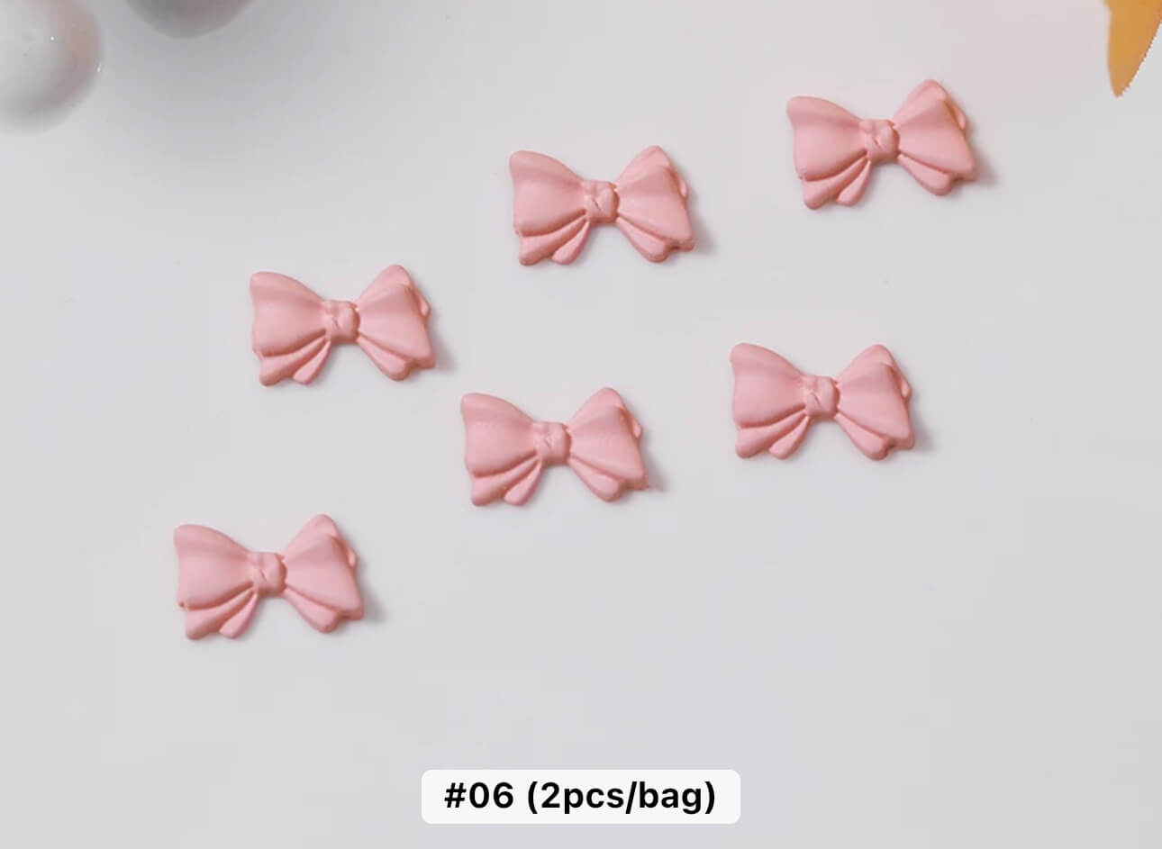 Nail Charm Bow Light Pink 2pcs/bag Beyond Beauty Page