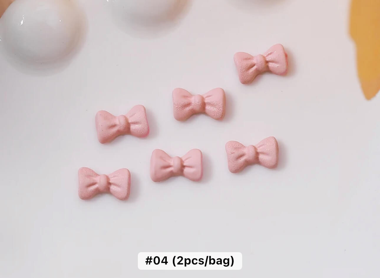 Nail Charm Small Pink Bow 2pcs/bag Premier Nail Supply