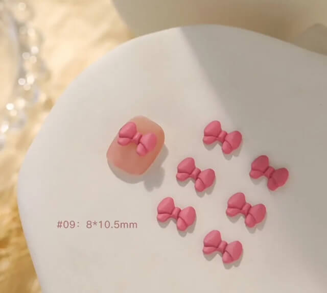 Nail Charm Pink Bow 2pcs/bag Premier Nail Supply