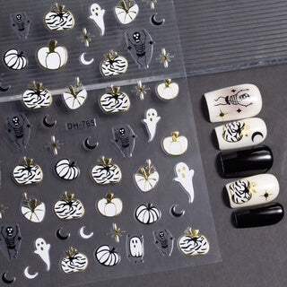 Nail Sticker Halloween Ghost, White Pumpkin #DH765 Premier Nail Supply
