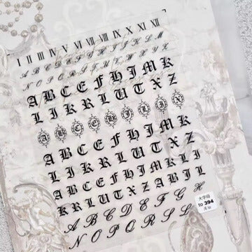 Nail Sticker - English Letter Black Color #to394 Premier Nail Supply