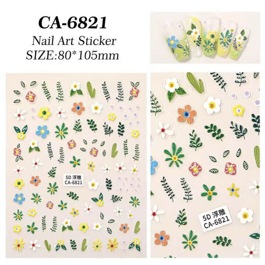 Nail Sticker Spring Flower #CA6821 Premier Nail Supply