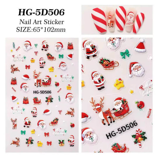 Nail Sticker Merry Christmas #HG5D506 Premier Nail Supply