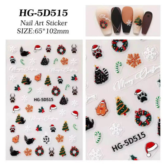 Nail Sticker Merry Christmas #HG5D515 Premier Nail Supply