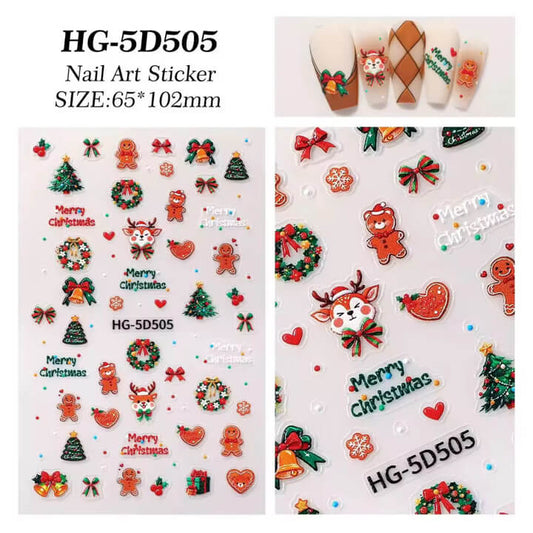 Nail Sticker Merry Christmas #HG5D505 Premier Nail Supply