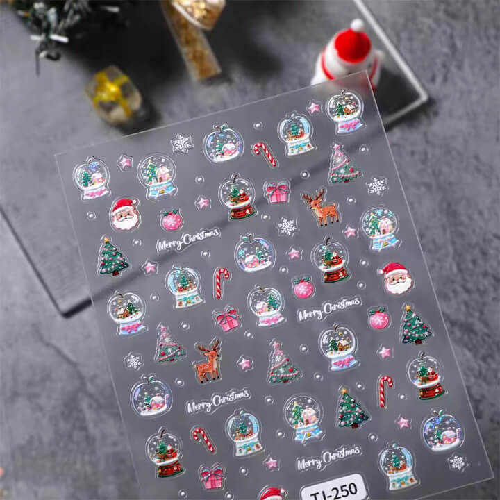 Nail Sticker Merry Christmas #TJ250 Premier Nail Supply