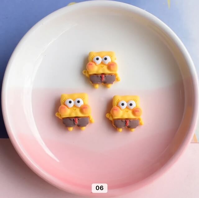 Nail Charm Resin 3D SpongeBob 10pcs/pack Premier Nail Supply