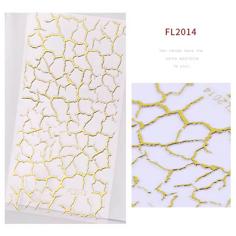 Nail Sticker Gold Lace #FL2014 Premier Nail Supply