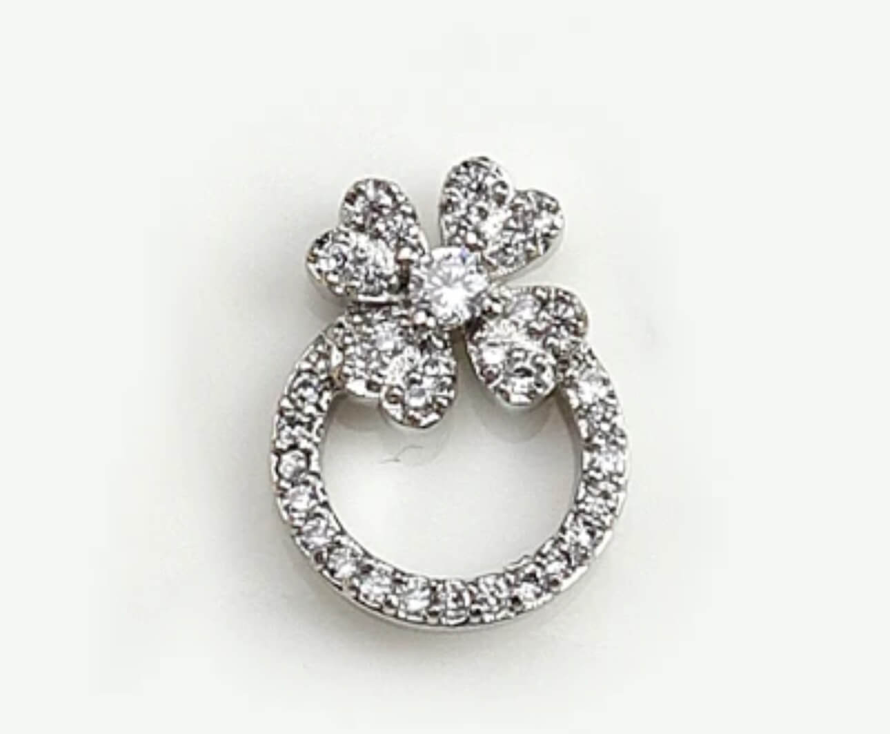 Nail Charm Circle Flower with Rhinestone 2pcs/Bag Beyond Beauty Page