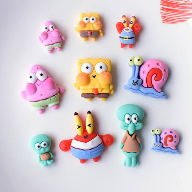 Nail Charm Resin 3D SpongeBob 10pcs/pack Premier Nail Supply