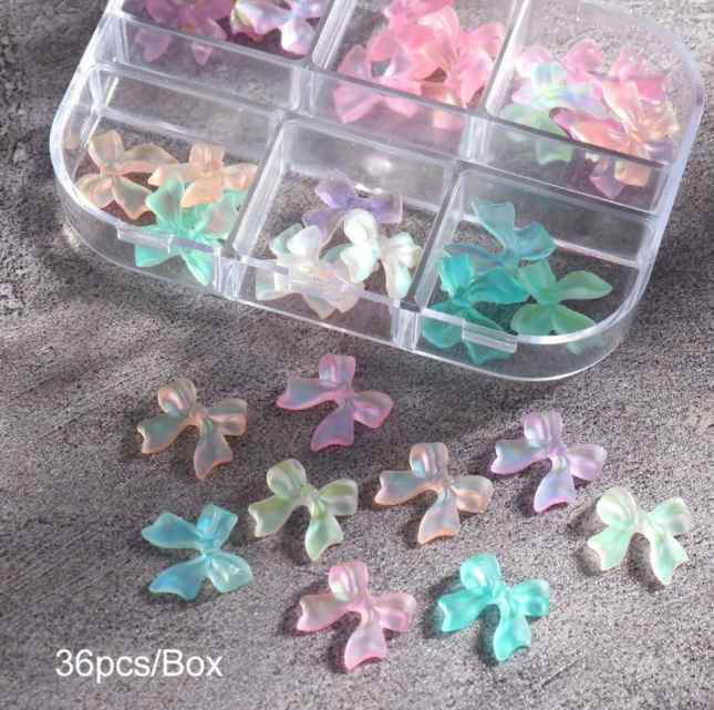 Nail Charm Resin Bows 36pcs/Box Premier Nail Supply