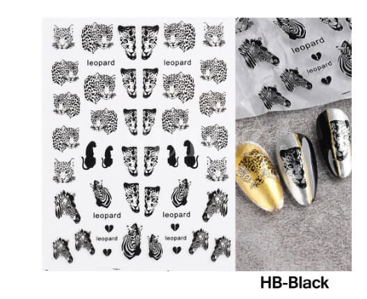 Nail Sticker Black Leopard - BTFS07 Premier Nail Supply