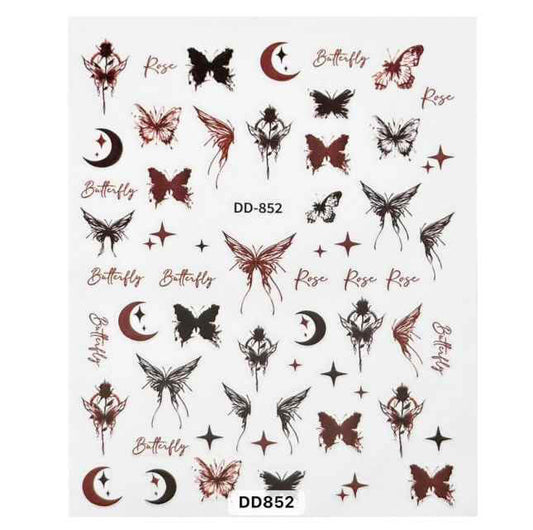Nail Sticker Butterfly - DD852 Premier Nail Supply