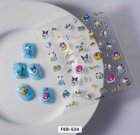 Nail Sticker Kuromi Hello Summer - FEB524 Premier Nail Supply