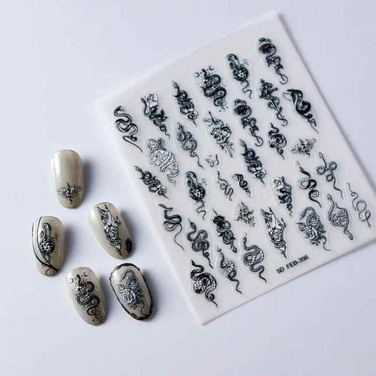 Nail Sticker Black Snake - 5DFEB356 Premier Nail Supply