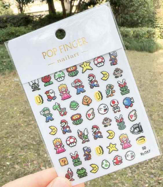 Nail Sticker Super Mario - 5DMY067 Premier Nail Supply