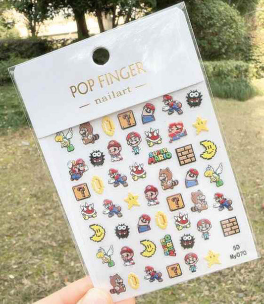 Nail Sticker Super Mario 5D MY070 Premier Nail Supply