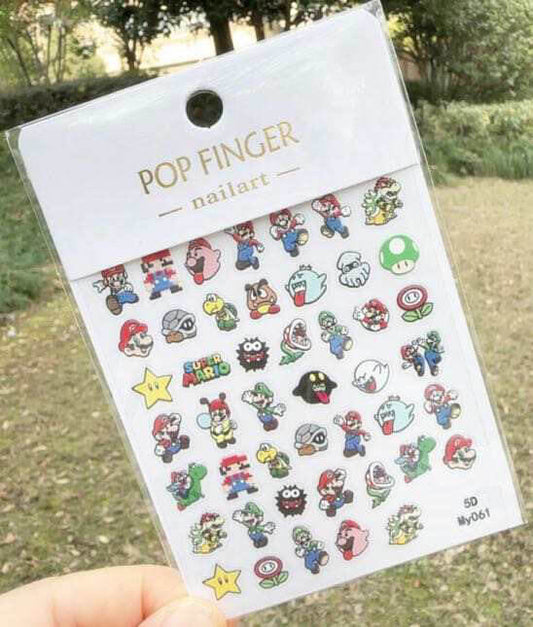 Nail Sticker Super Mario - 5DMY061 Premier Nail Supply