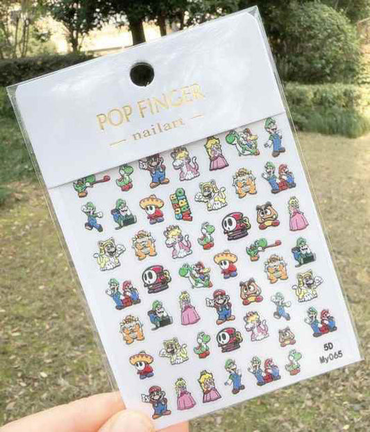 Nail Sticker Super Mario - 5DMY065 Premier Nail Supply