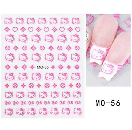 Nail Sticker Pink Hello Kitty - MO56 Premier Nail Supply