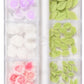 Nail Charm 3D Mix Rose and Green Leave 6 Design/Box Beyond Beauty Page