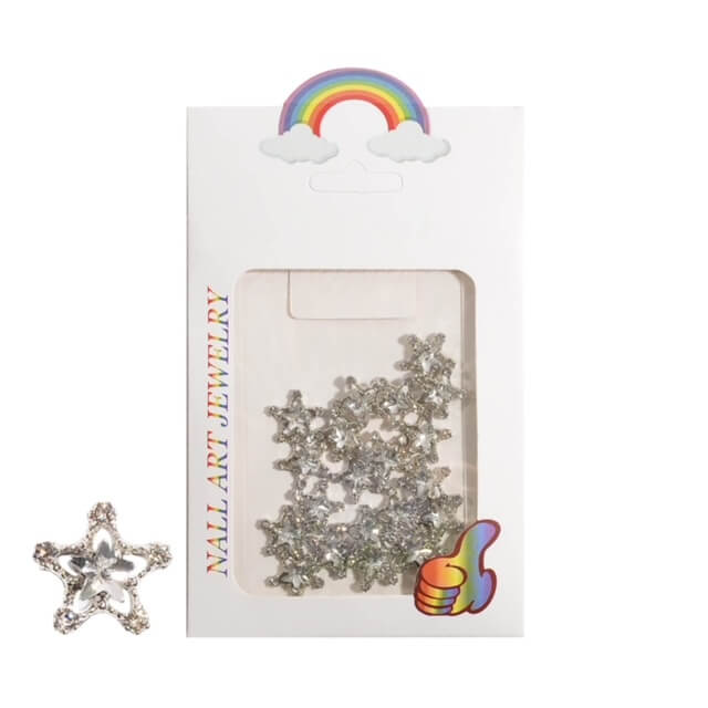 Nail Rhinestone Crytal White Star Nail Charm 20pcs/bag Premier Nail Supply