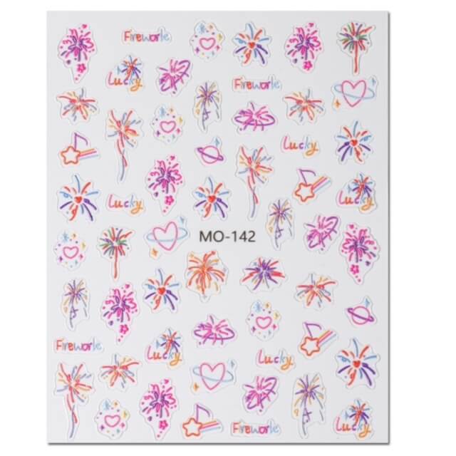 Nail Sticker New Year Firework MO142 Premier Nail Supply
