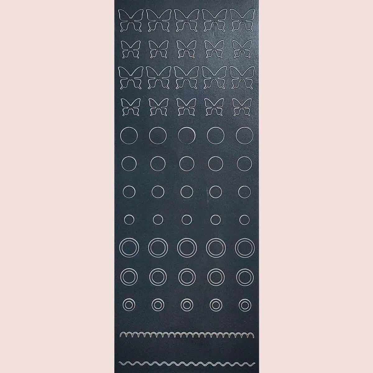 Airbrush Stencils Nail Stickers Butterfly and Circle Flame Premier Nail Supply