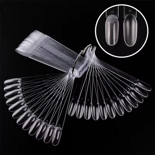 Nail Swatch Oval Sticks with Metal Ring 50pcs/Bag Beyond Beauty Page