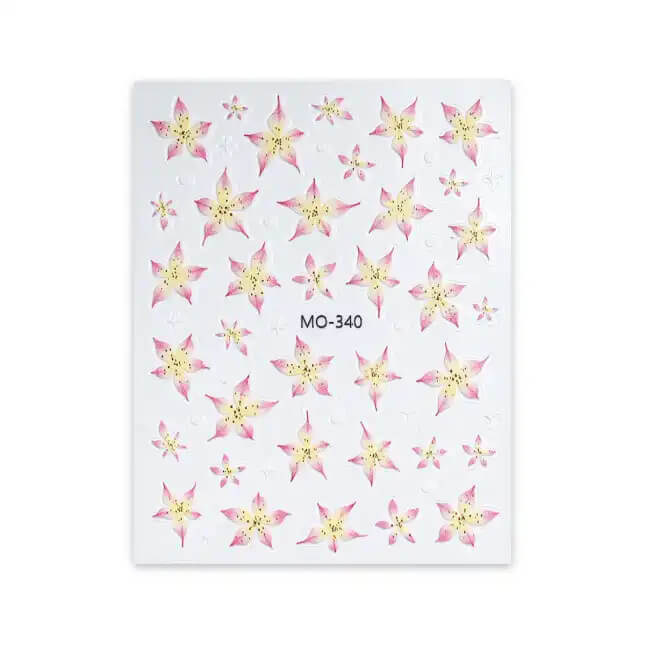 Nail Sticker Hibiscus Flower MO340 Premier Nail Supply