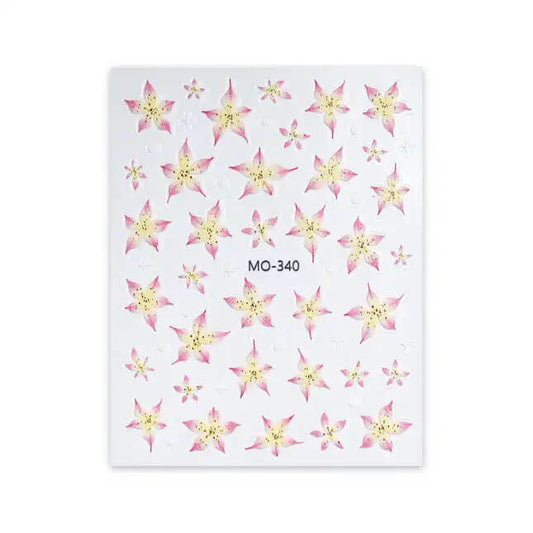 Nail Sticker Hibiscus Flower MO340 Premier Nail Supply
