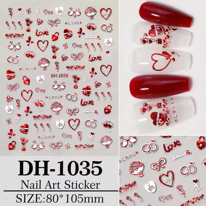 Nail Sticker Valentine #DH1035 Premier Nail Supply