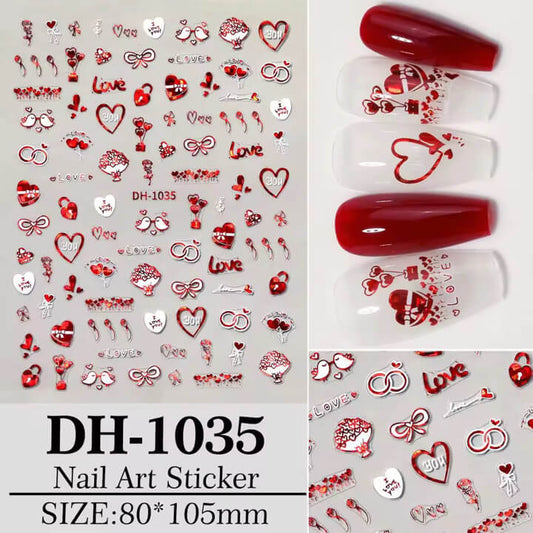 Nail Sticker Valentine #DH1035 Premier Nail Supply