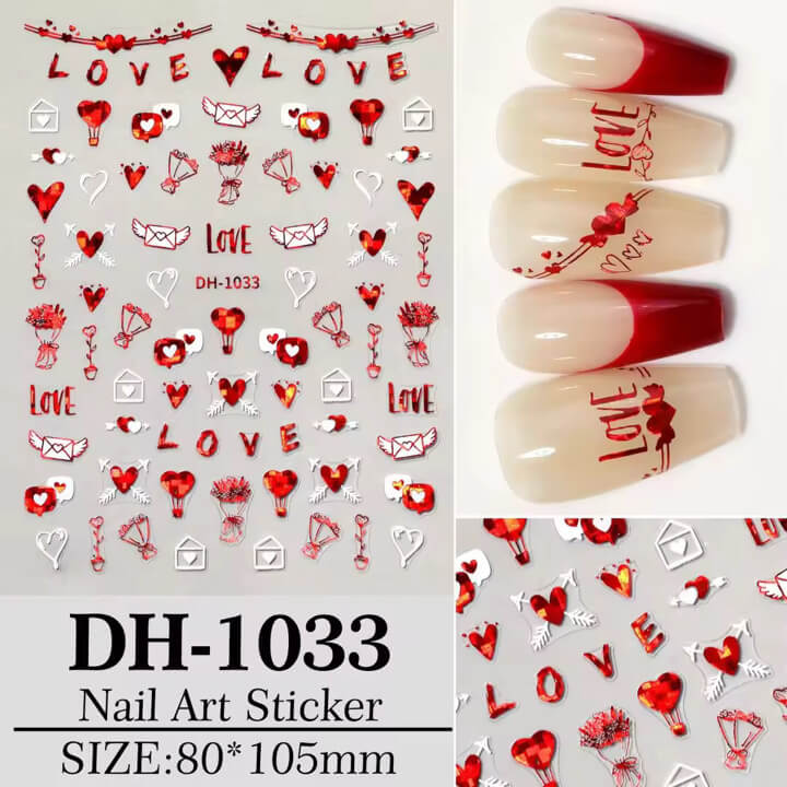 Nail Sticker Valentine Love Envelope #DH1033 Premier Nail Supply