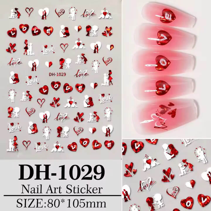 Nail Sticker Valentine Proposal Love #DH1029 Premier Nail Supply