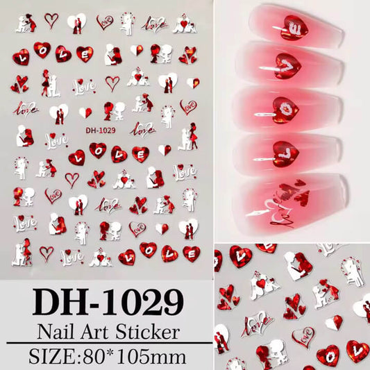 Nail Sticker Valentine Proposal Love #DH1029 Premier Nail Supply
