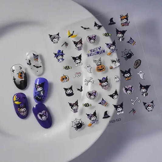Nail Sticker Halloween Kuromi  FEB523 Premier Nail Supply