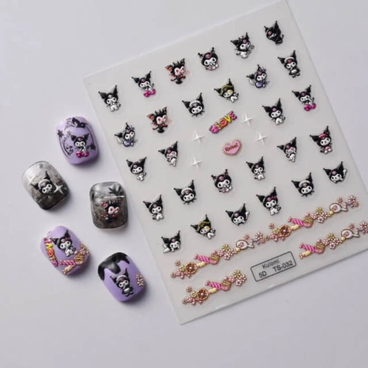Nail Sticker Kuromi Love 5DTS032 Premier Nail Supply