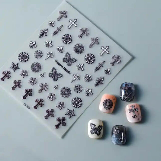 Nail Sticker Black Cross TS208 Premier Nail Supply