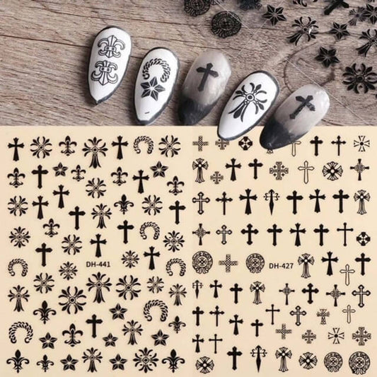 Nail Sticker Decals Cross Premier Nail Supply
