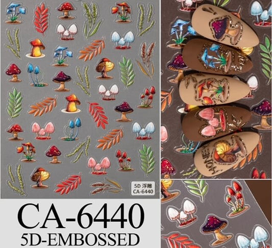 Nail Sticker Fall Leaf Rowan- Sumac 5D-CA6440 Premier Nail Supply