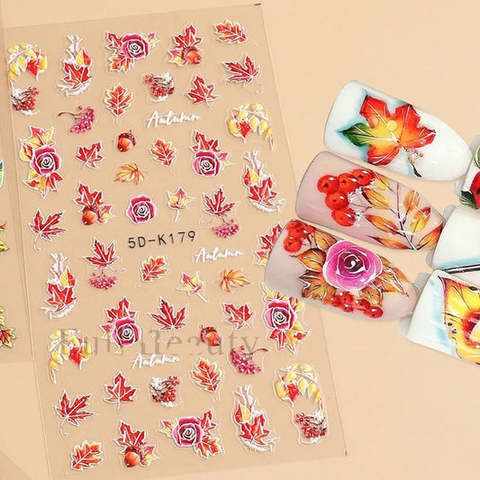 Nail Sticker Autumn Leaf 5DK179 Premier Nail Supply