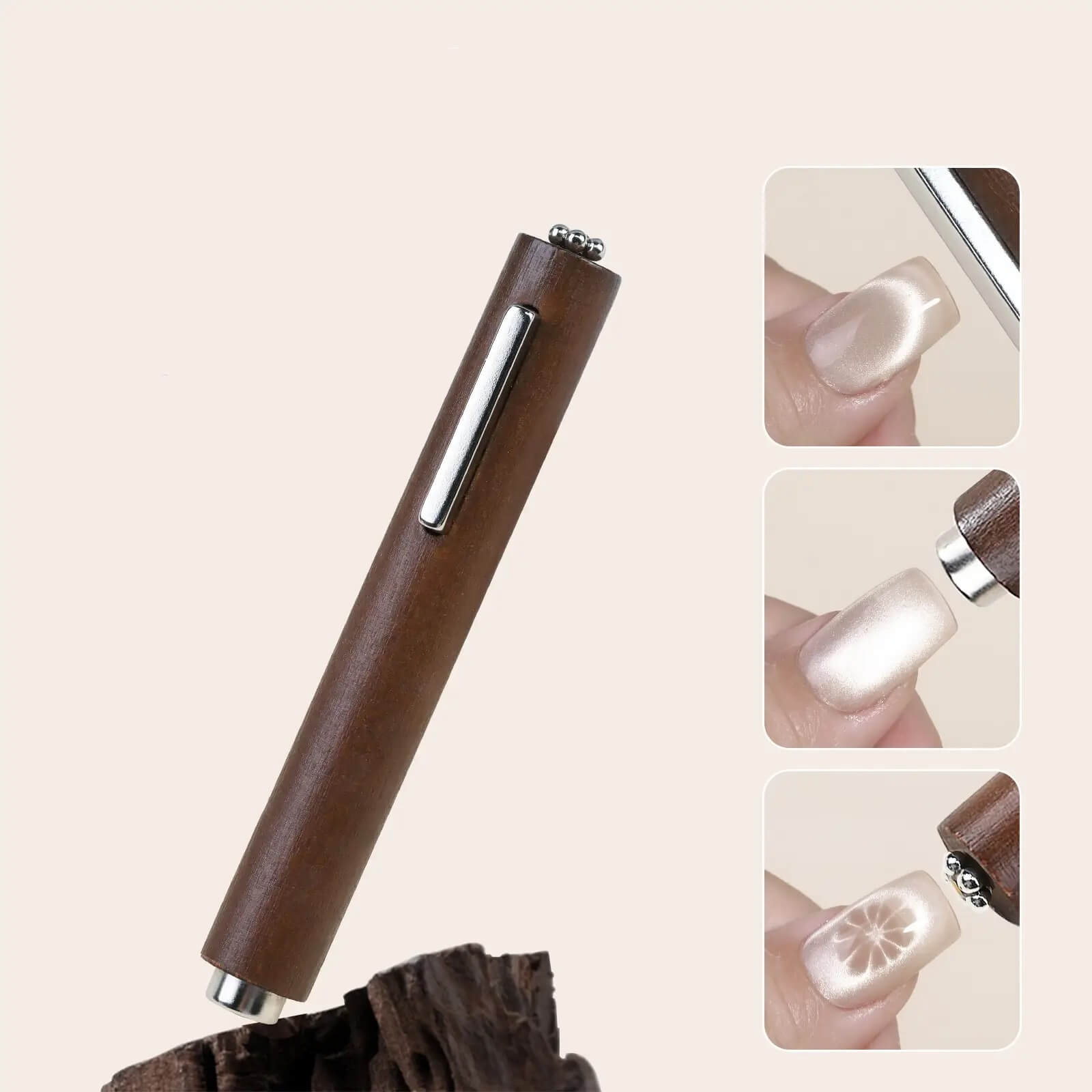 Nail Cat Eye Wood Magnet 3 In 1 Design Premier Nail Supply