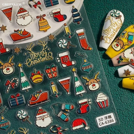 Nail Sticker Merry Christmas 5DCA6386 Premier Nail Supply