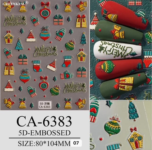 Nail Sticker Christmas Gift 5D-CA6383 Premier Nail Supply